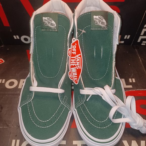 Vans Sk8-Hi Bolt Liquify Avocado Green White Canvas Suede Men's 9.5 VN0A5JIVYXH - Picture 8 of 14